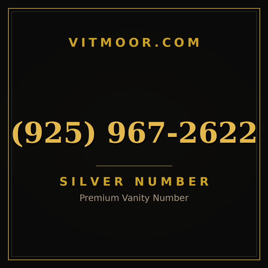 VITMOOR Silver premium number (925) 967-2622