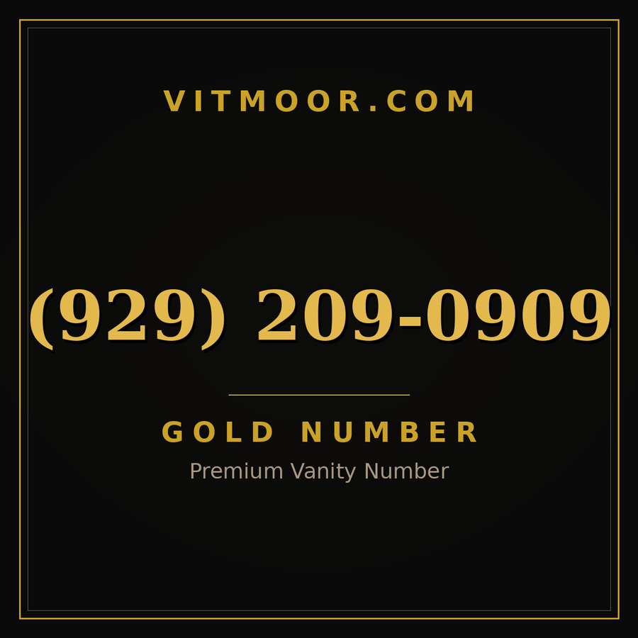 VITMOOR Gold premium number (929) 209-0909