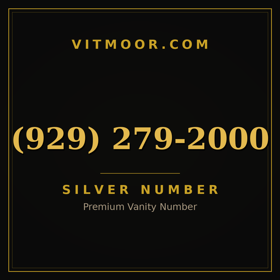 VITMOOR Silver premium number (929) 279-2000