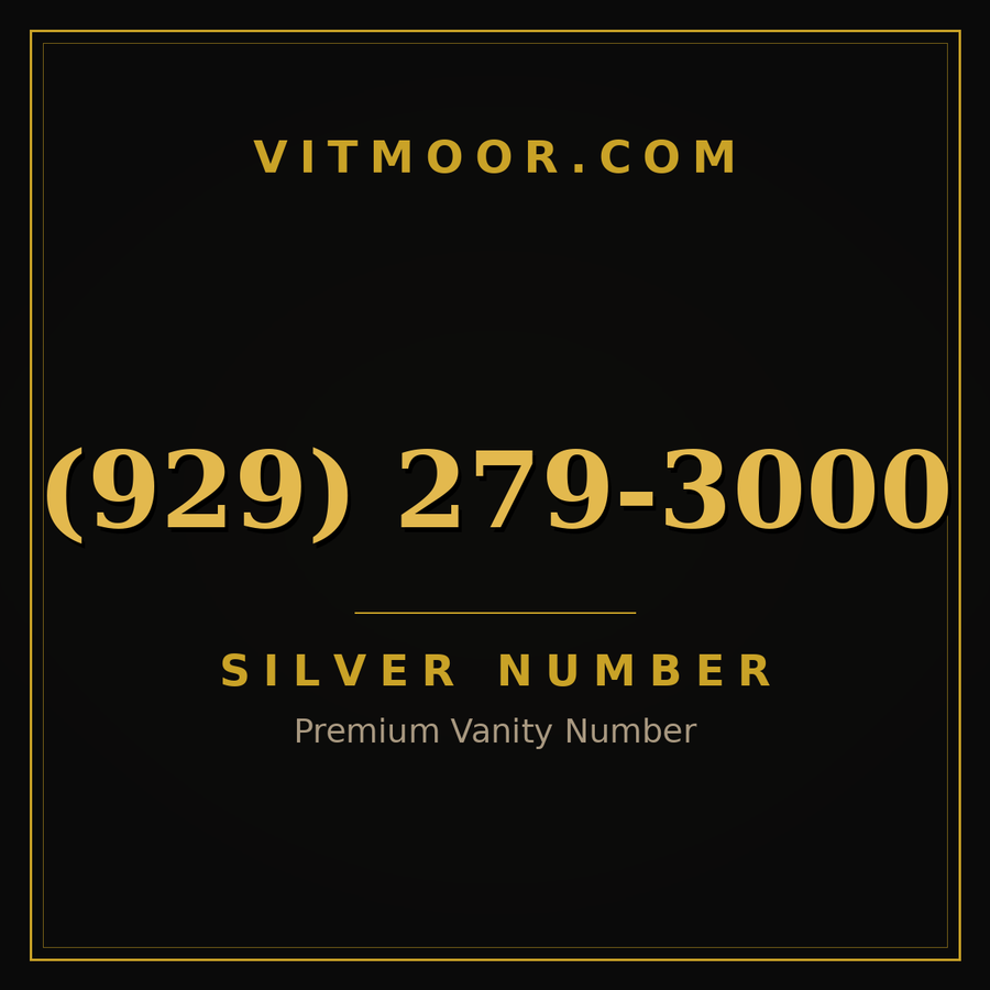 VITMOOR Silver premium number (929) 279-3000