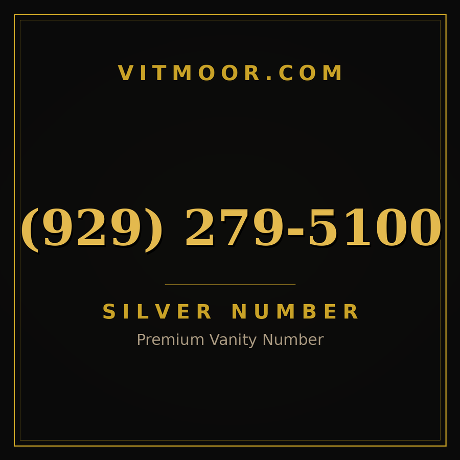 VITMOOR Silver premium number (929) 279-5100