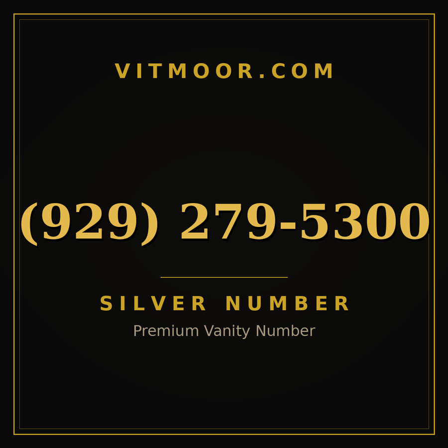VITMOOR Silver premium number (929) 279-5300