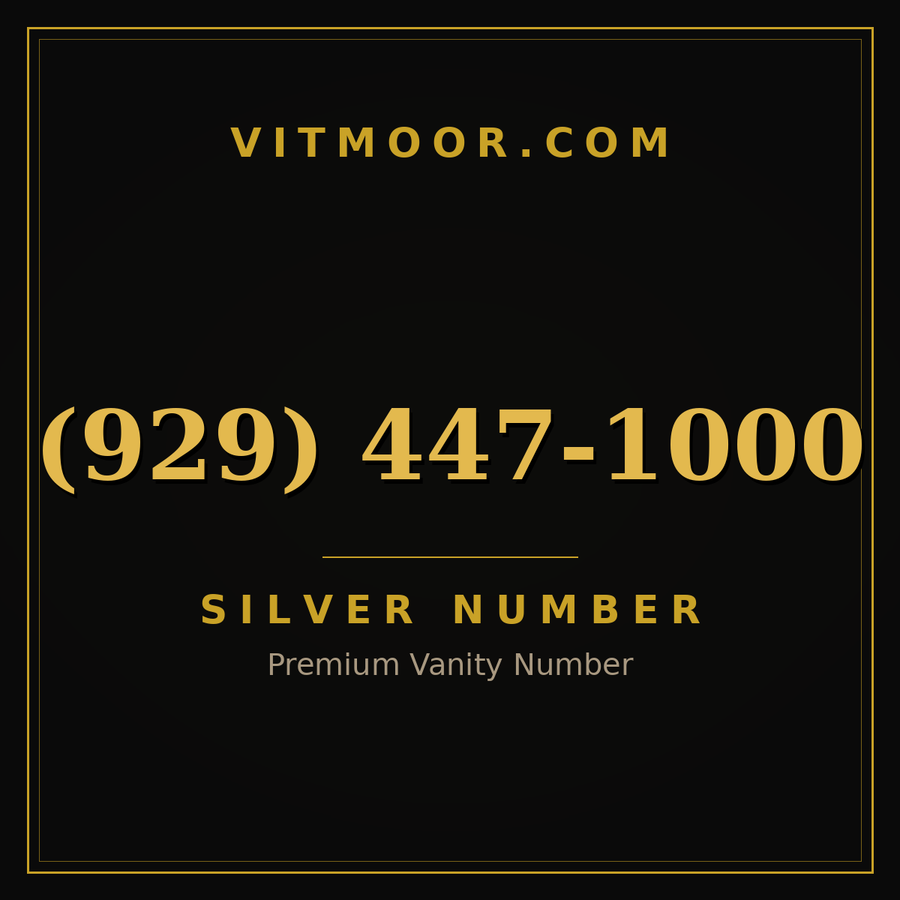 VITMOOR Silver premium number (929) 447-1000