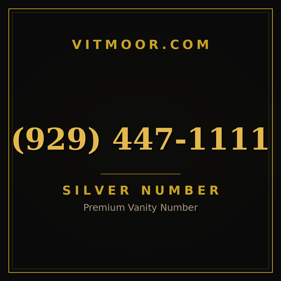 VITMOOR Silver premium number (929) 447-1111