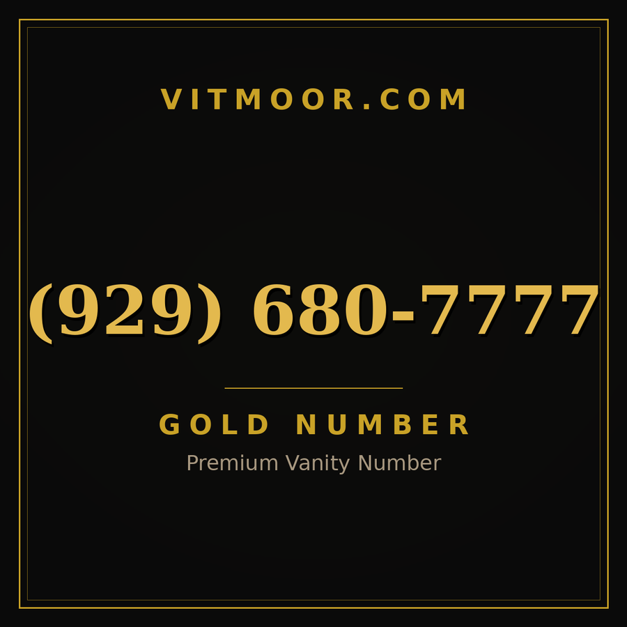 VITMOOR Gold premium number (929) 680-7777