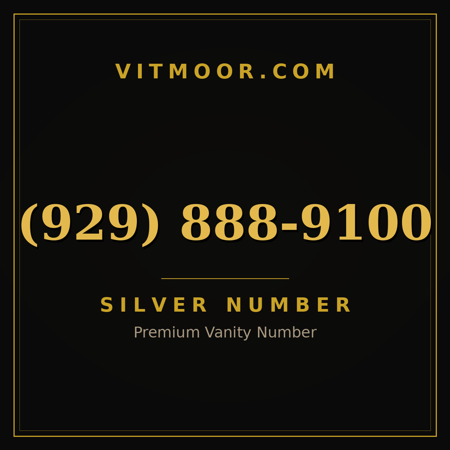 VITMOOR Silver premium number (929) 888-9100