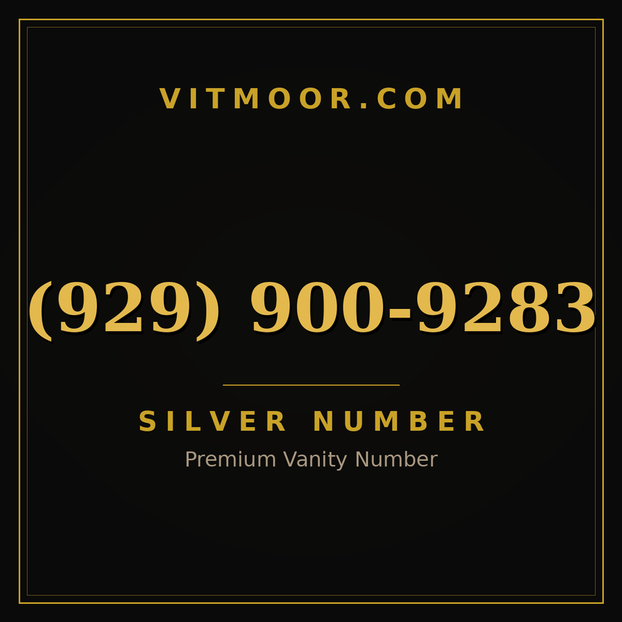 VITMOOR Silver premium number (929) 900-9283