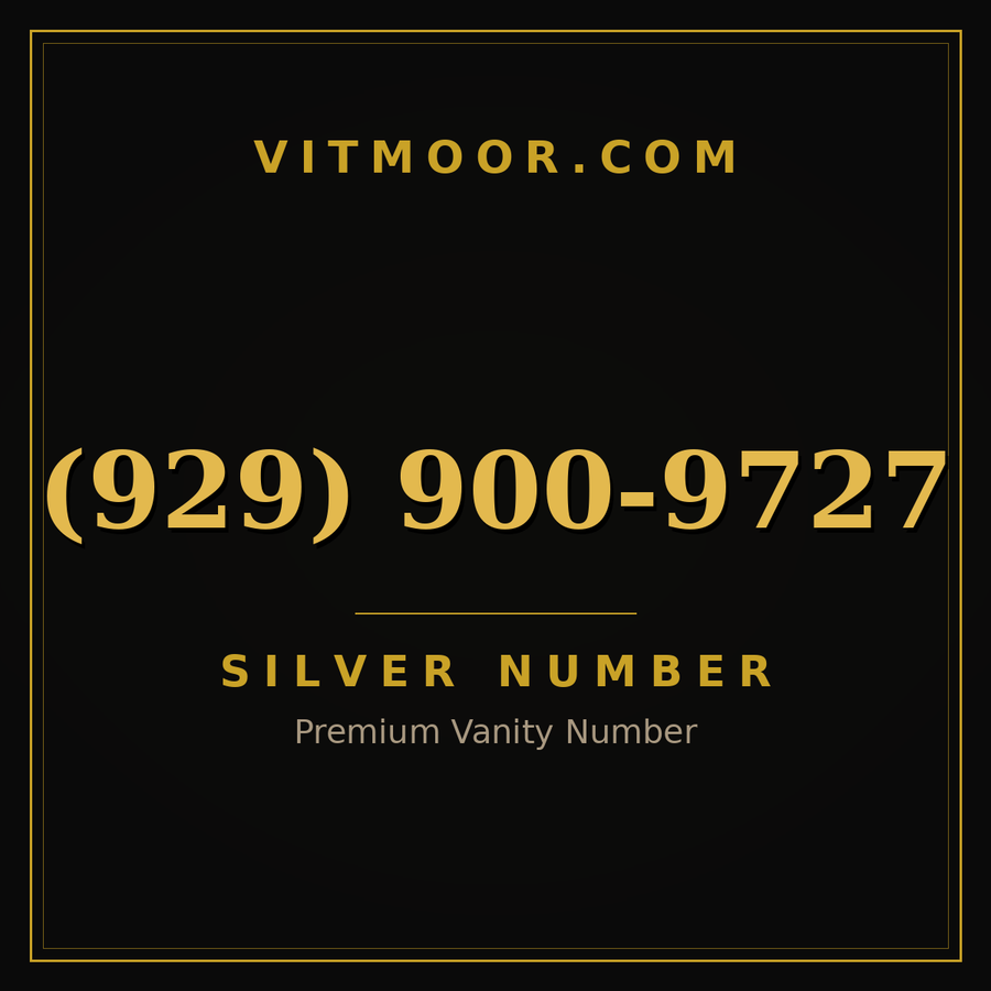 VITMOOR Silver premium number (929) 900-9727