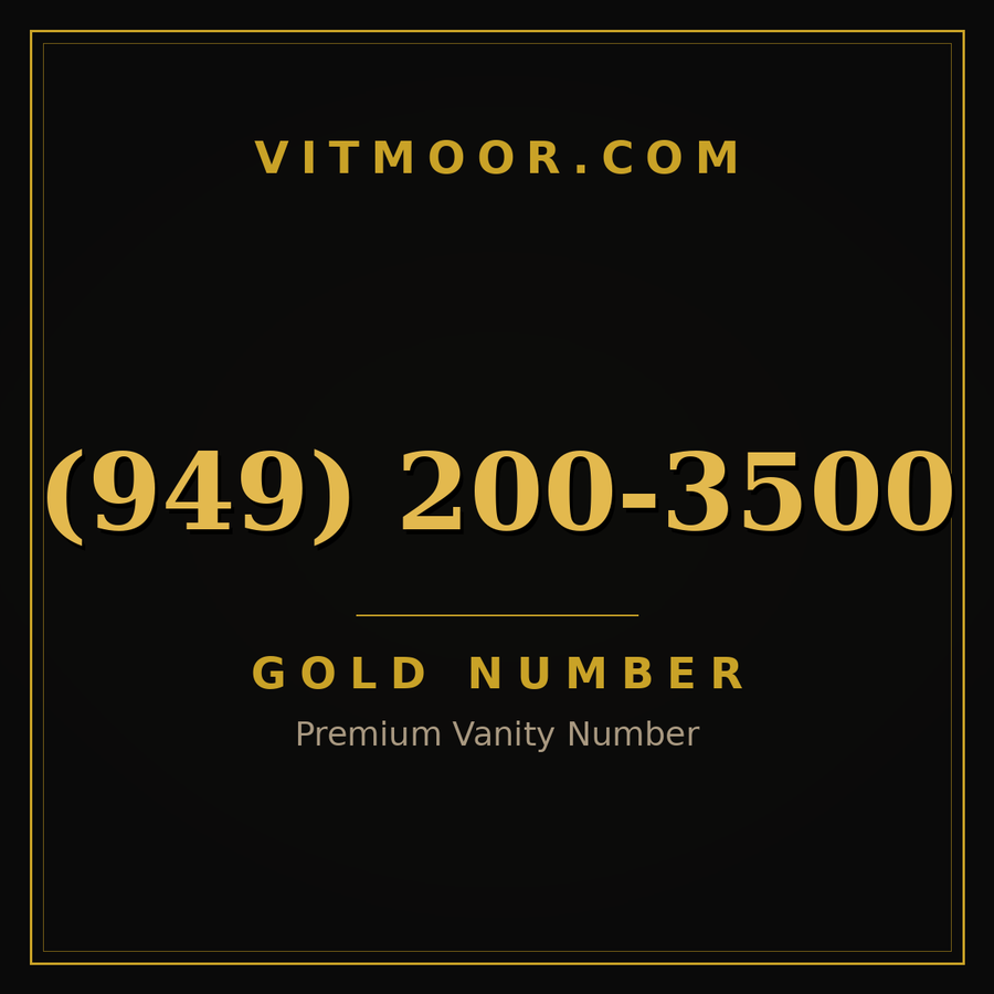 VITMOOR Gold premium number (949) 200-3500