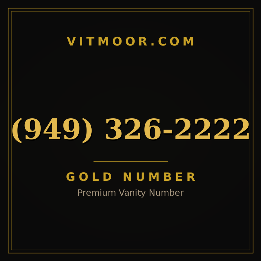 VITMOOR Gold premium number (949) 326-2222