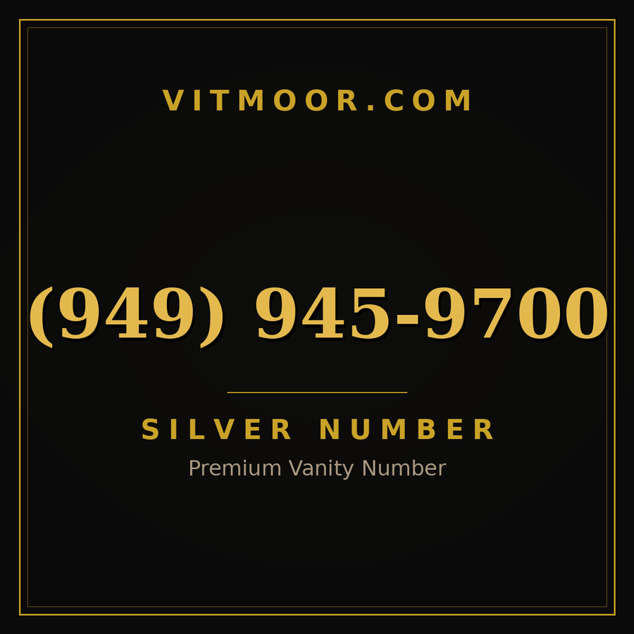 VITMOOR Silver premium number (949) 945-9700