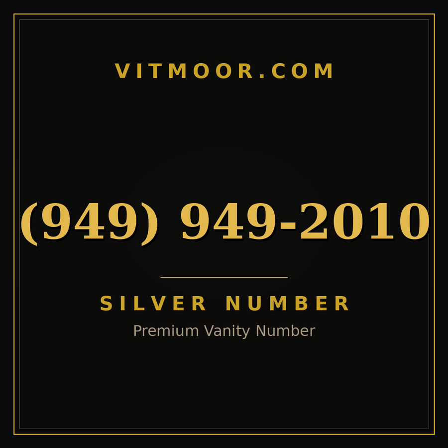 VITMOOR Silver premium number (949) 949-2010