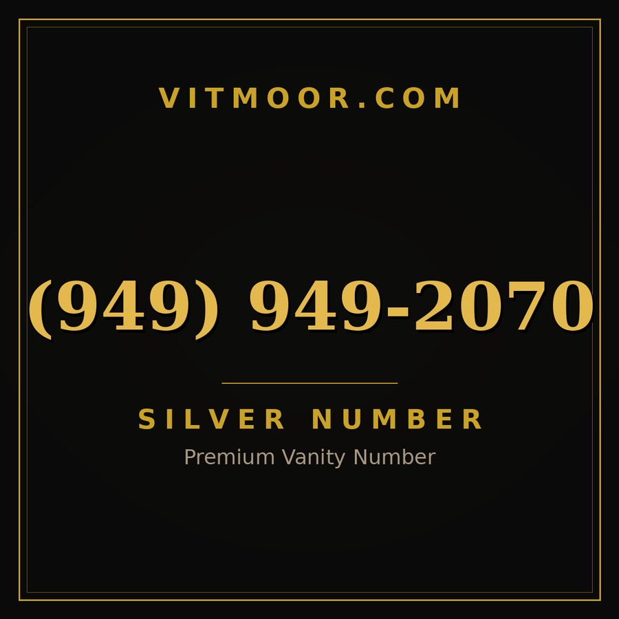 VITMOOR Silver premium number (949) 949-2070