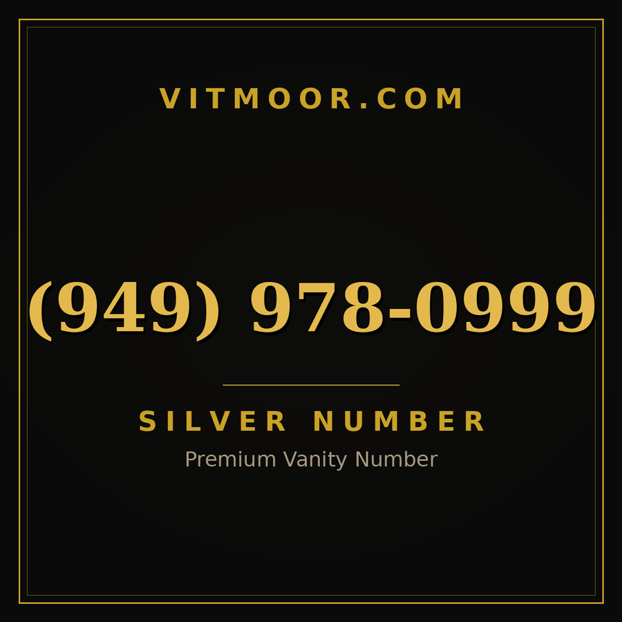 VITMOOR Silver premium number (949) 978-0999