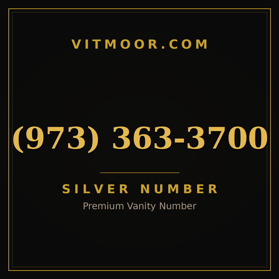 VITMOOR Silver premium number (973) 363-3700