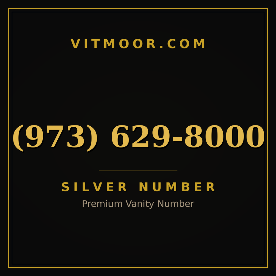 VITMOOR Silver premium number (973) 629-8000