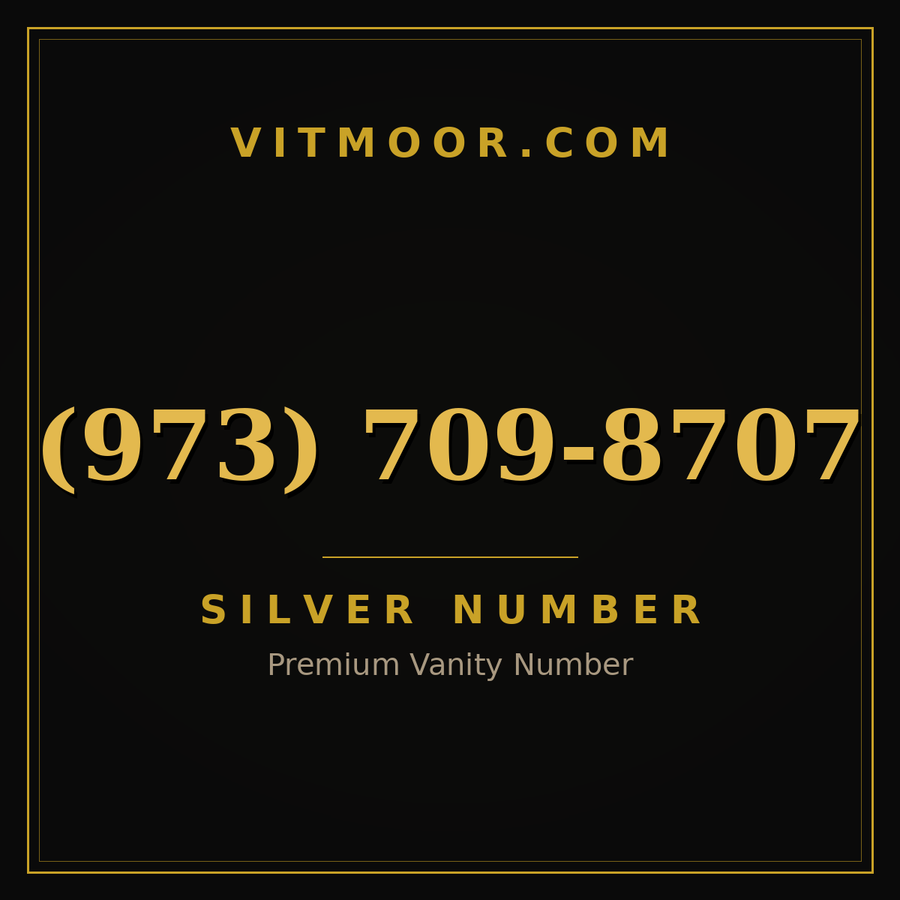 VITMOOR Silver premium number (973) 709-8707