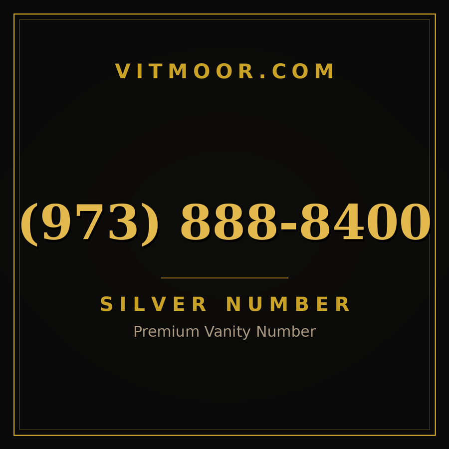 VITMOOR Silver premium number (973) 888-8400