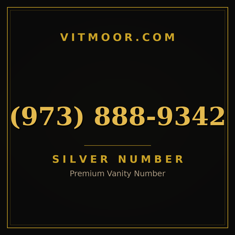 VITMOOR Silver premium number (973) 888-9342