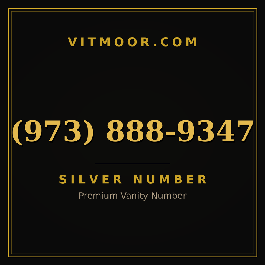 VITMOOR Silver premium number (973) 888-9347