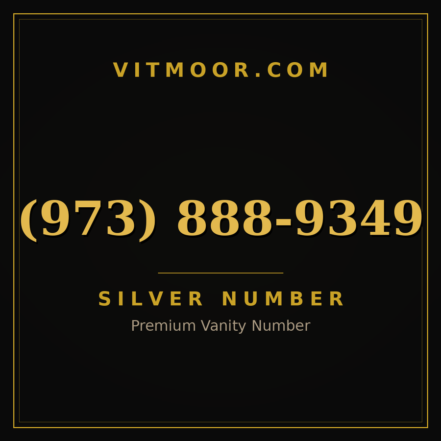 VITMOOR Silver premium number (973) 888-9349