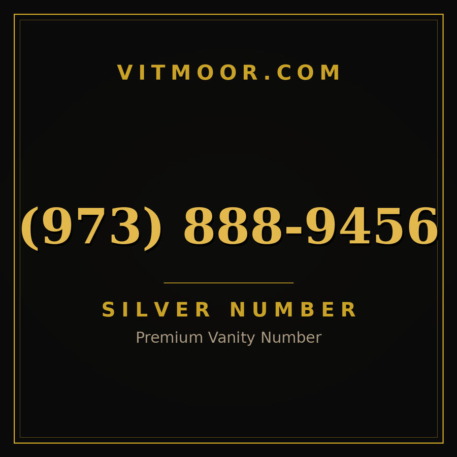 VITMOOR Silver premium number (973) 888-9456