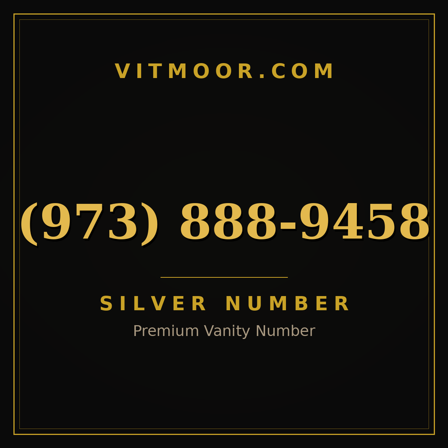 VITMOOR Silver premium number (973) 888-9458