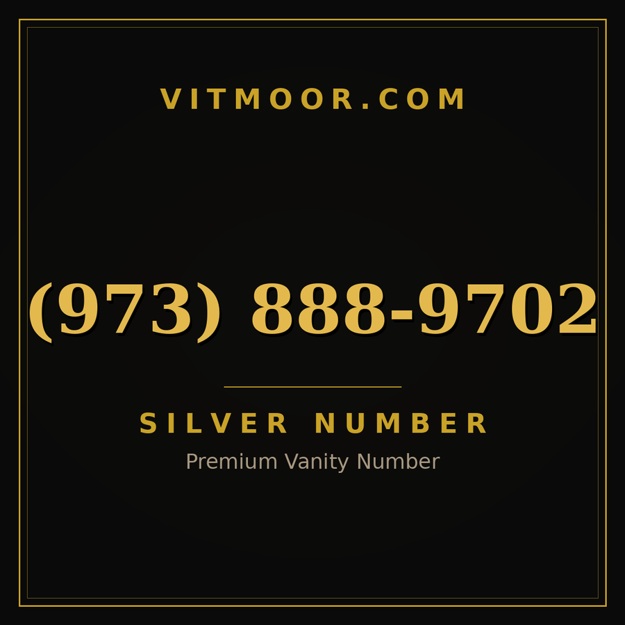VITMOOR Silver premium number (973) 888-9702