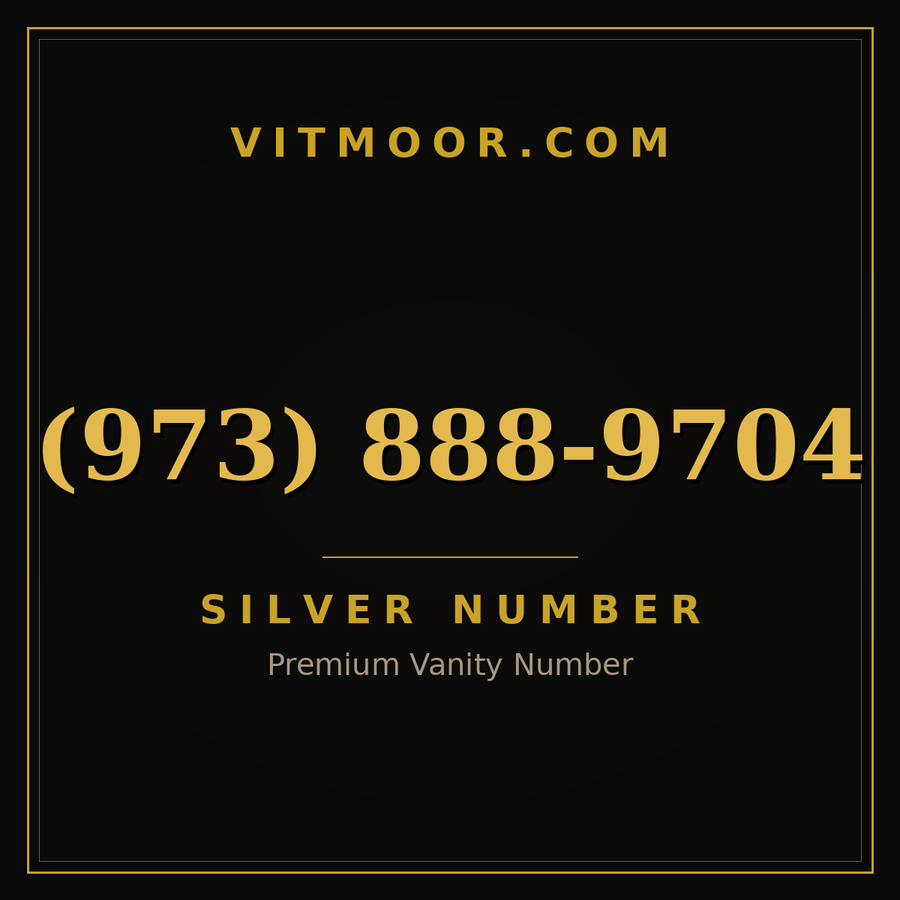 VITMOOR Silver premium number (973) 888-9704