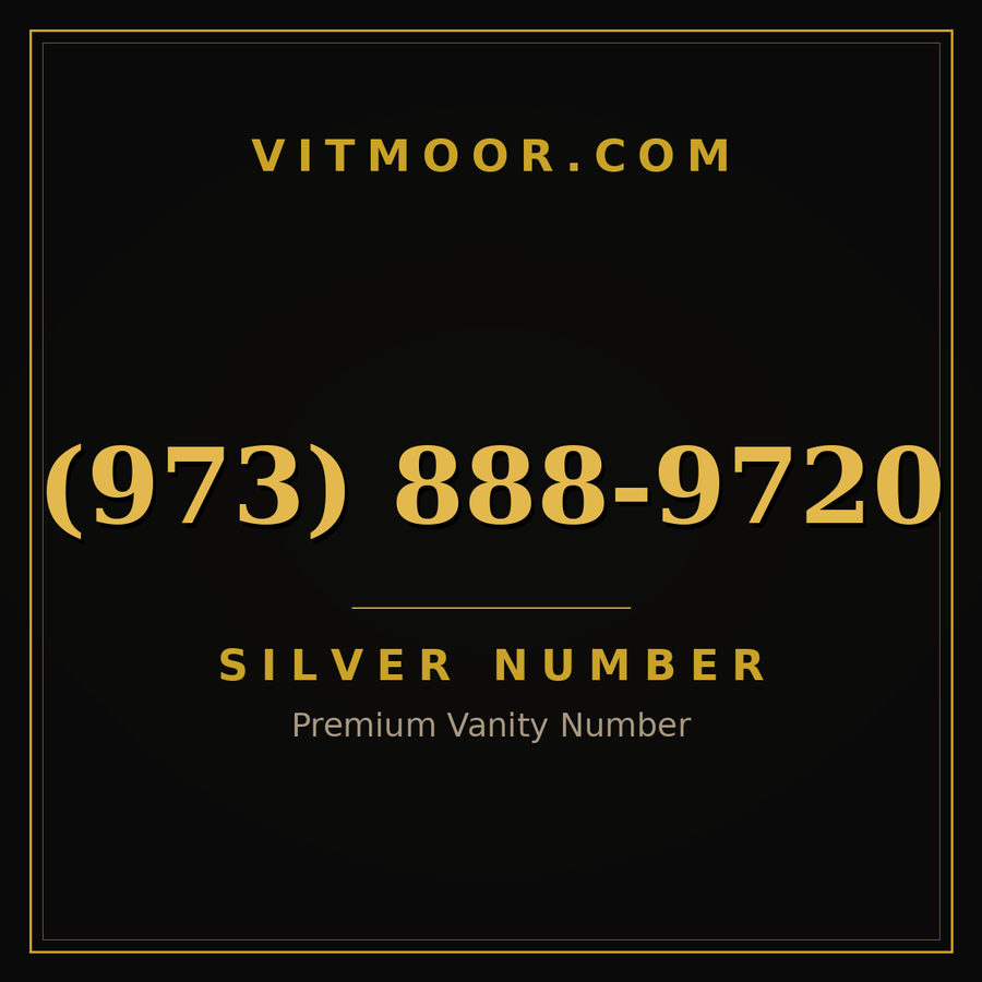 VITMOOR Silver premium number (973) 888-9720