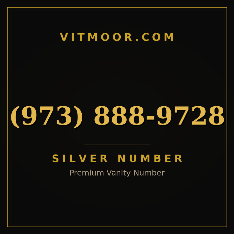 VITMOOR Silver premium number (973) 888-9728