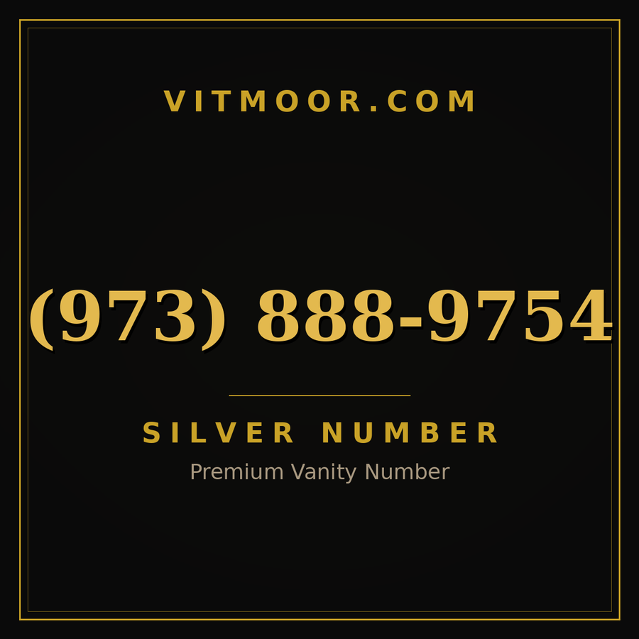 VITMOOR Silver premium number (973) 888-9754