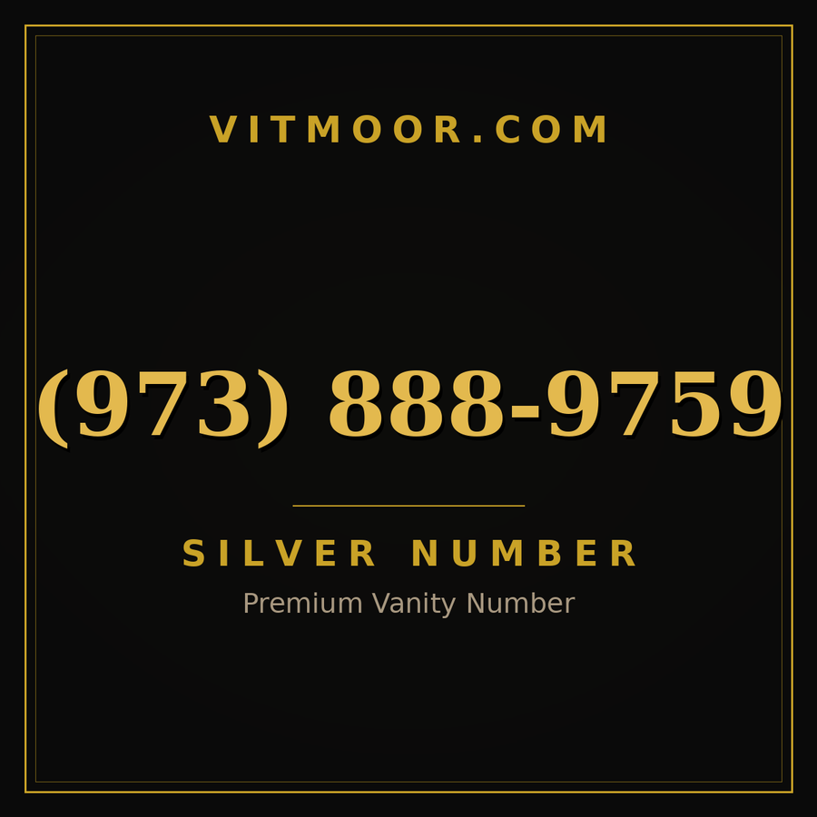 VITMOOR Silver premium number (973) 888-9759