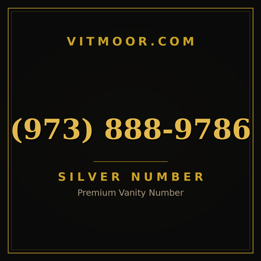 VITMOOR Silver premium number (973) 888-9786