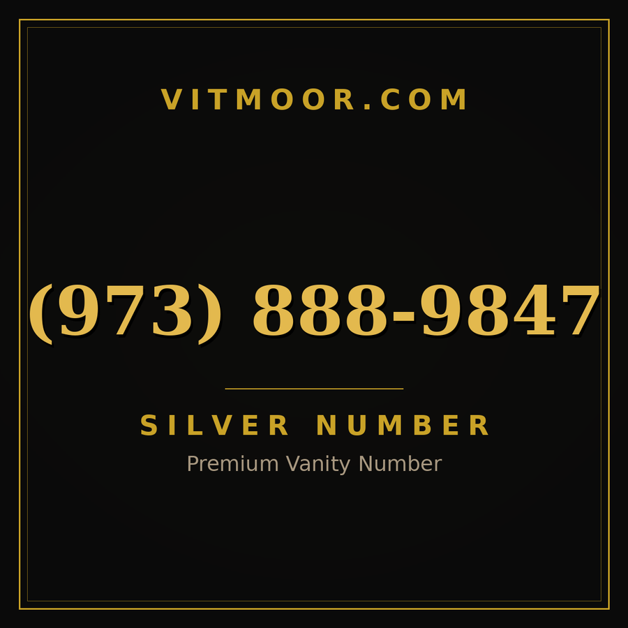 VITMOOR Silver premium number (973) 888-9847