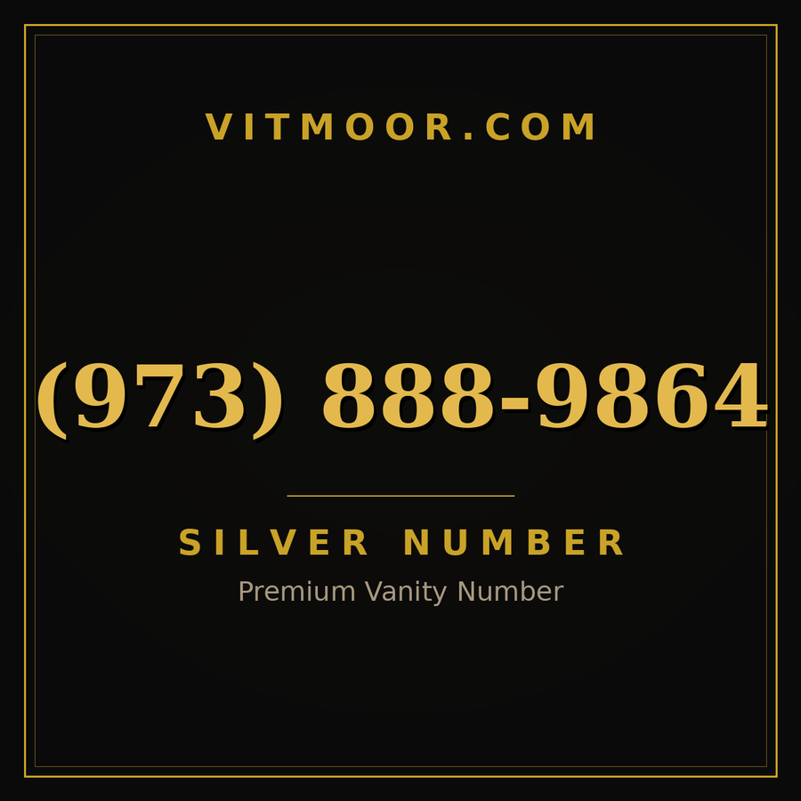 VITMOOR Silver premium number (973) 888-9864