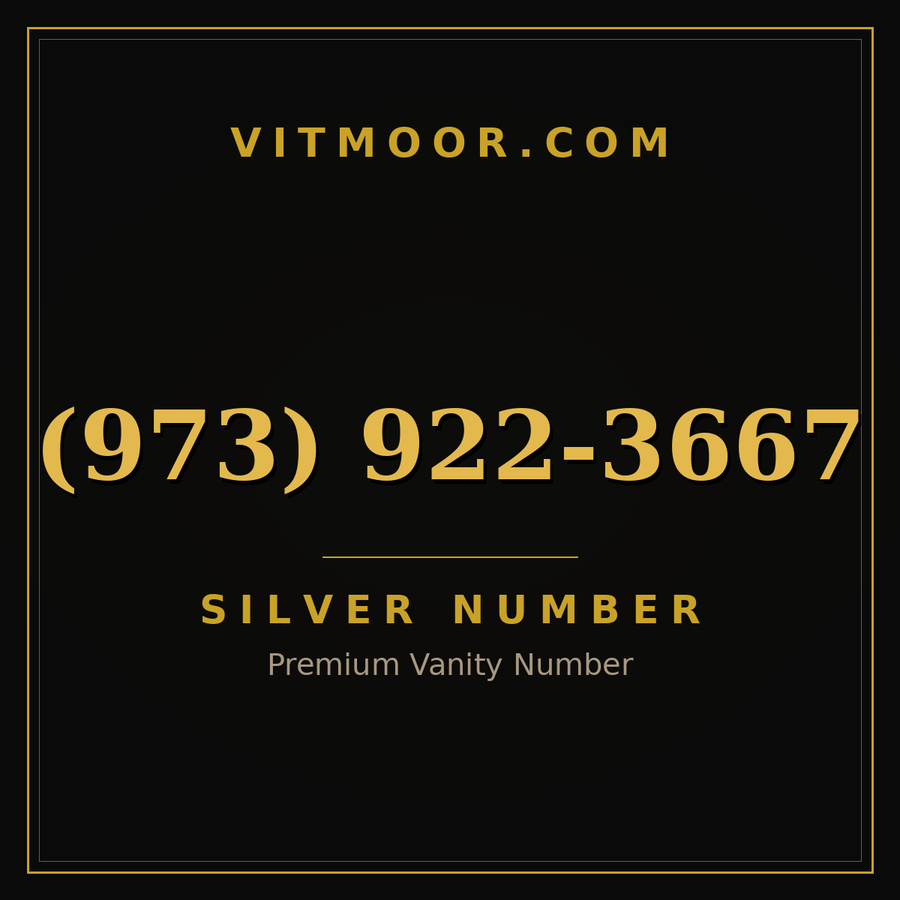 VITMOOR Silver premium number (973) 922-3667