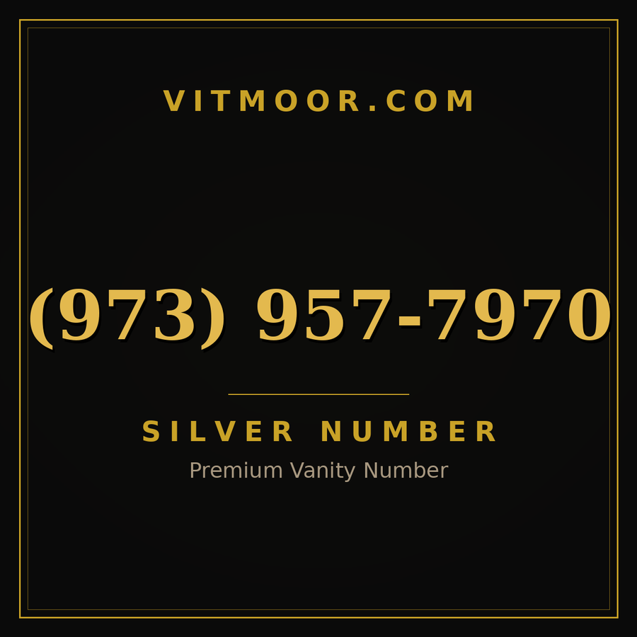 VITMOOR Silver premium number (973) 957-7970
