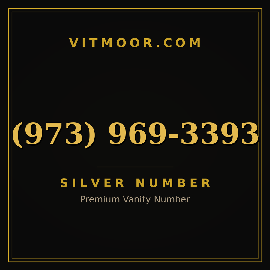 VITMOOR Silver premium number (973) 969-3393