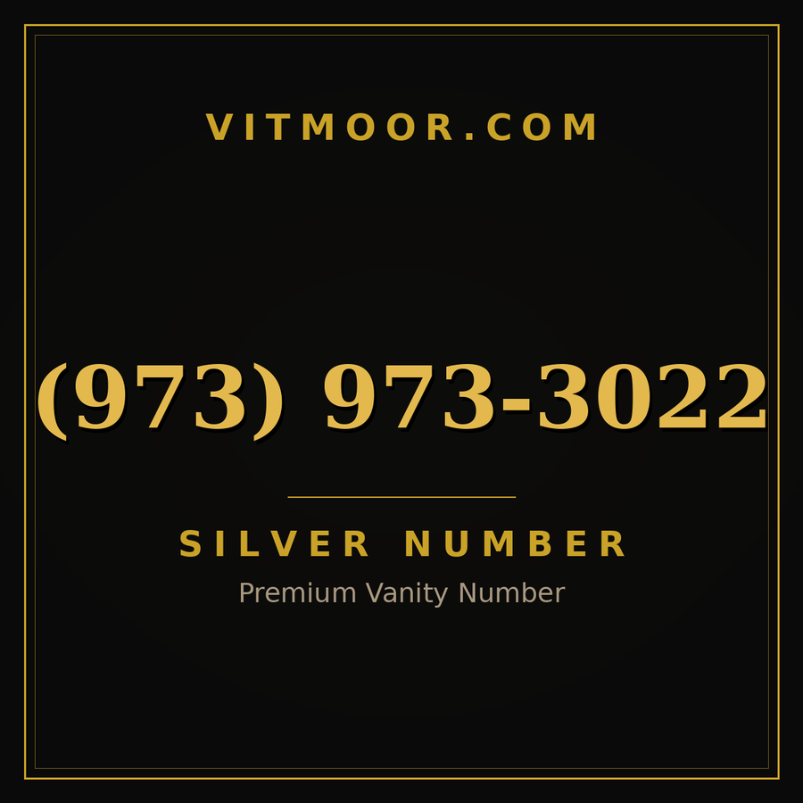 VITMOOR Silver premium number (973) 973-3022