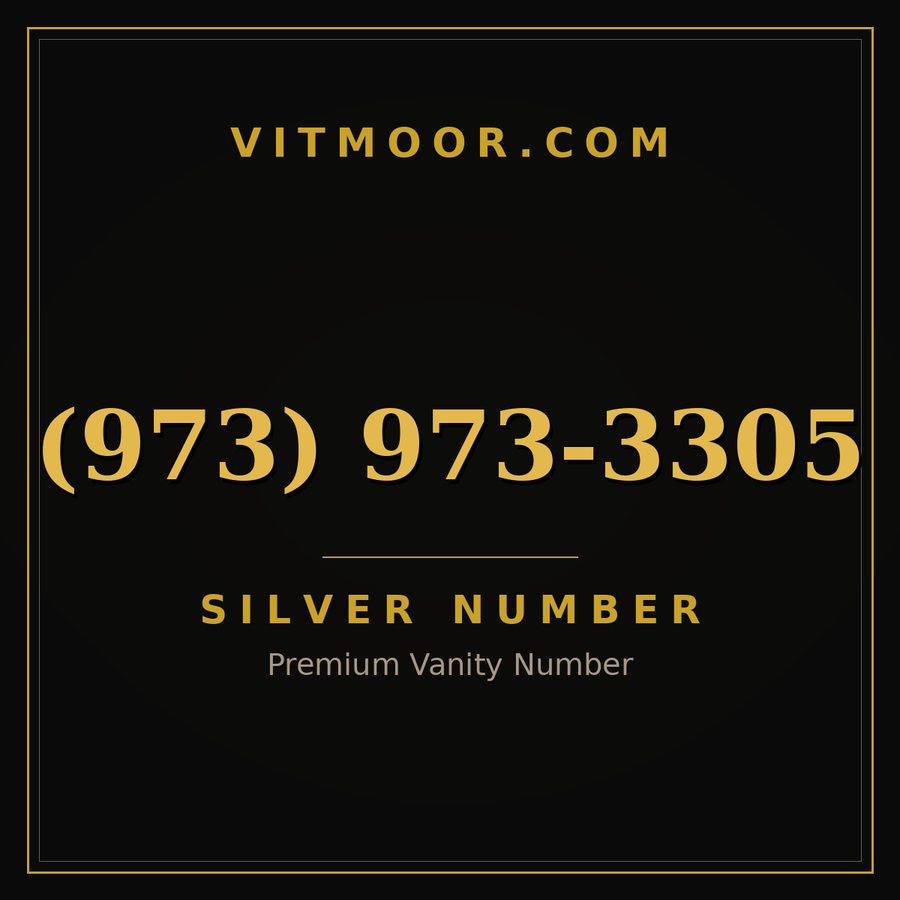 VITMOOR Silver premium number (973) 973-3305
