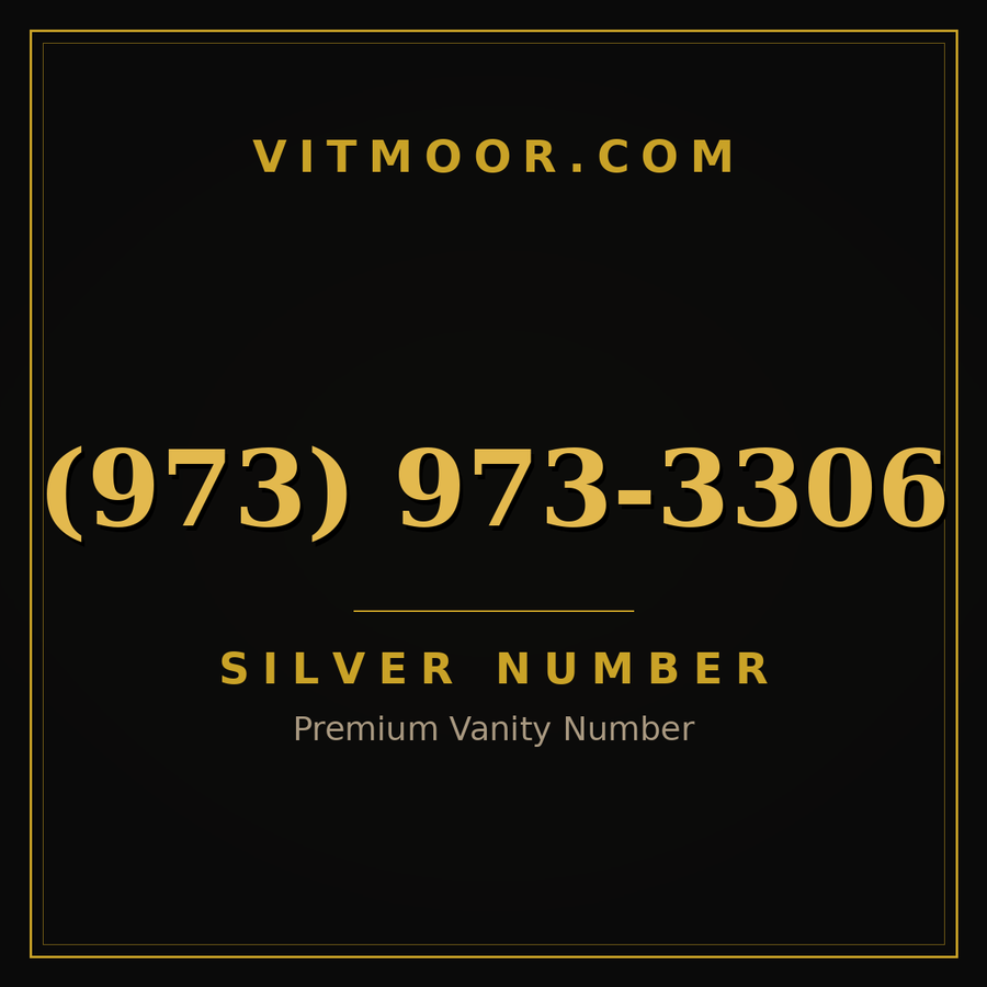 VITMOOR Silver premium number (973) 973-3306