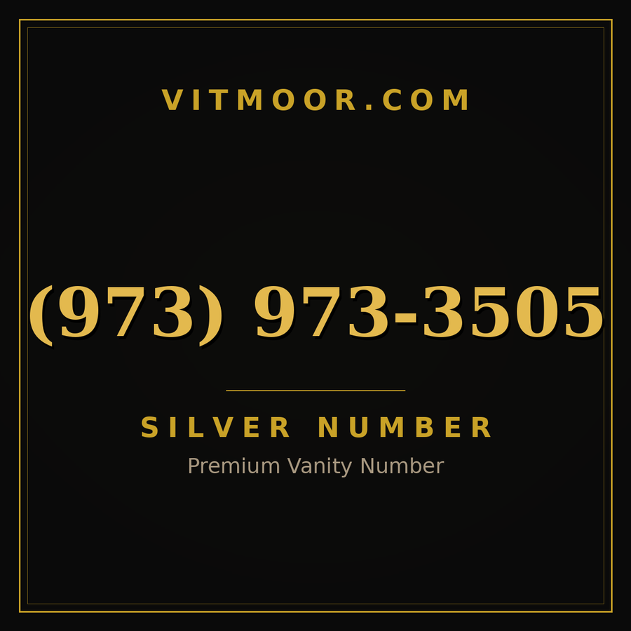 VITMOOR Silver premium number (973) 973-3505