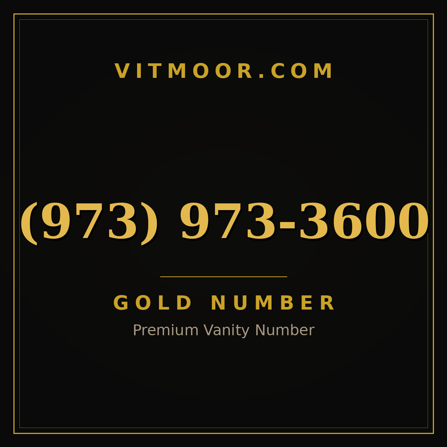 VITMOOR Gold premium number (973) 973-3600