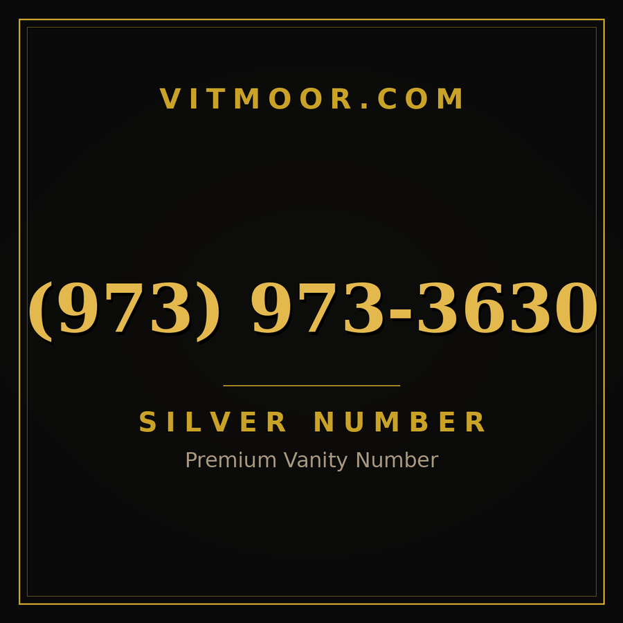 VITMOOR Silver premium number (973) 973-3630