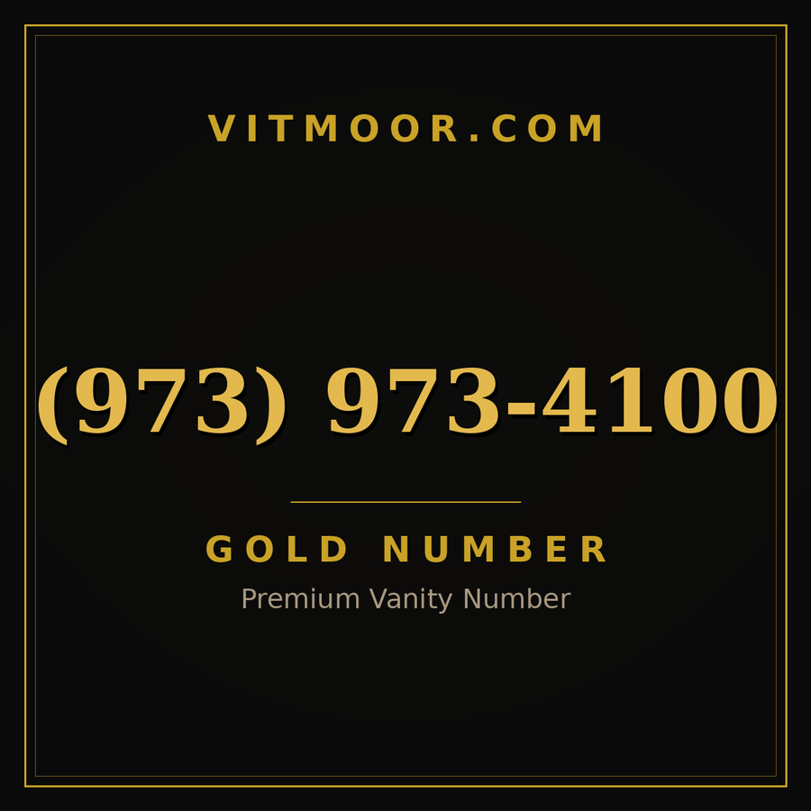 VITMOOR Gold premium number (973) 973-4100