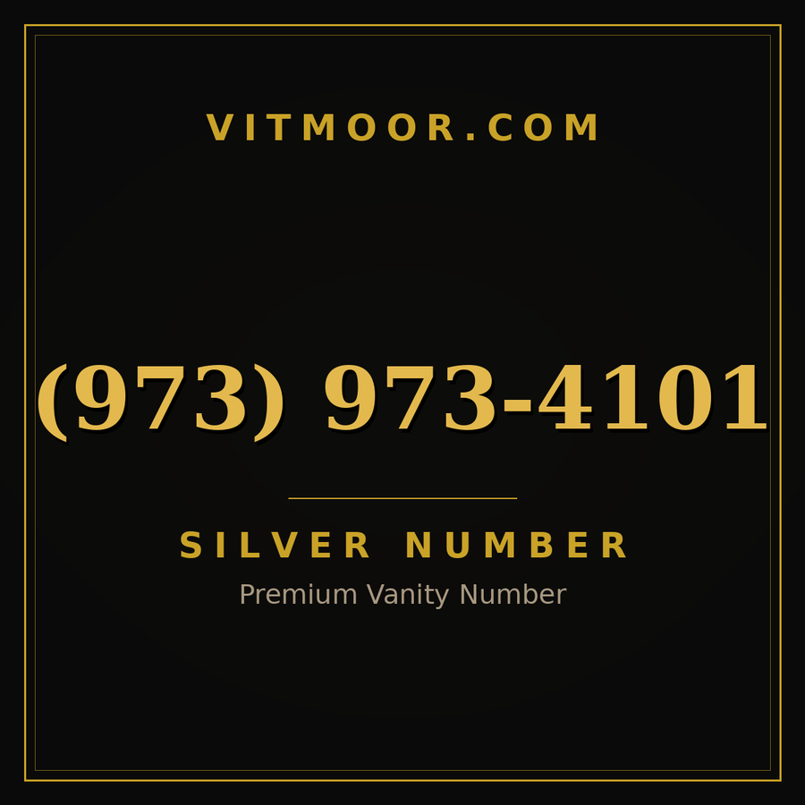 VITMOOR Silver premium number (973) 973-4101