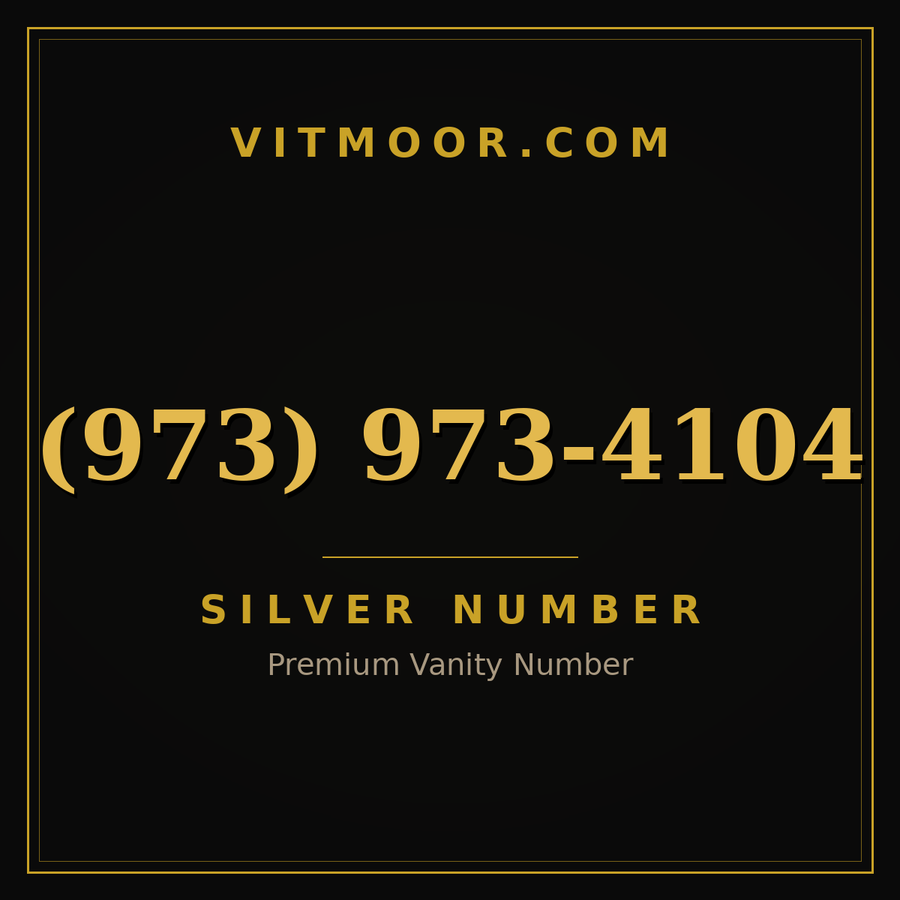 VITMOOR Silver premium number (973) 973-4104