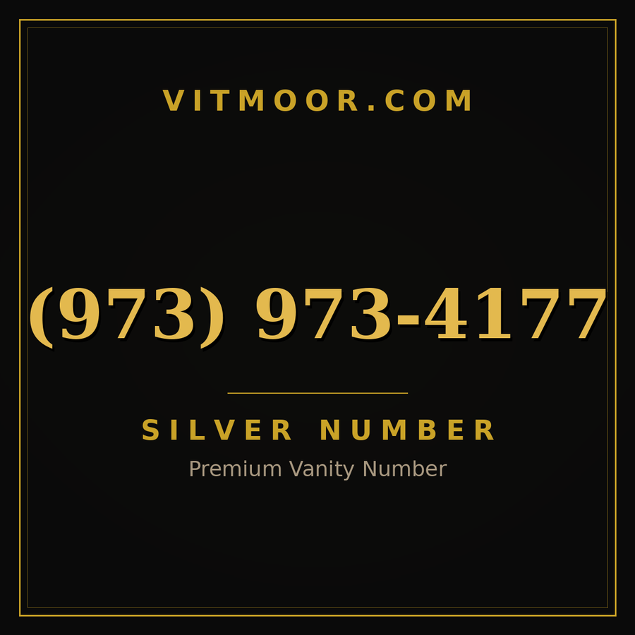 VITMOOR Silver premium number (973) 973-4177