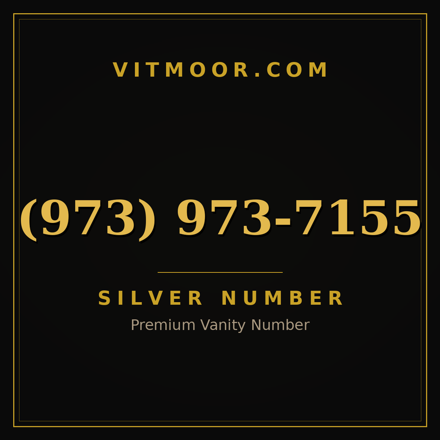 VITMOOR Silver premium number (973) 973-7155